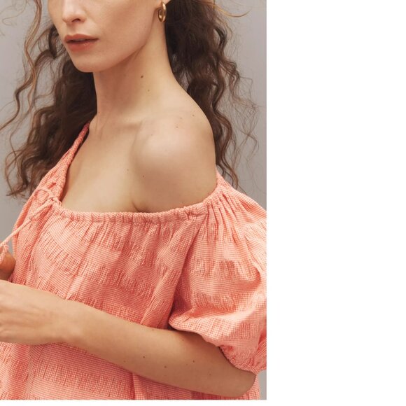 Anthropologie Maeve Scoop-Neck Mini Swing Dress size S red color new nwt - Picture 4 of 7